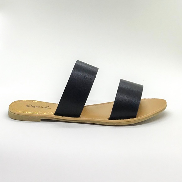 Black Two Band Slides - Picture 2 of 4